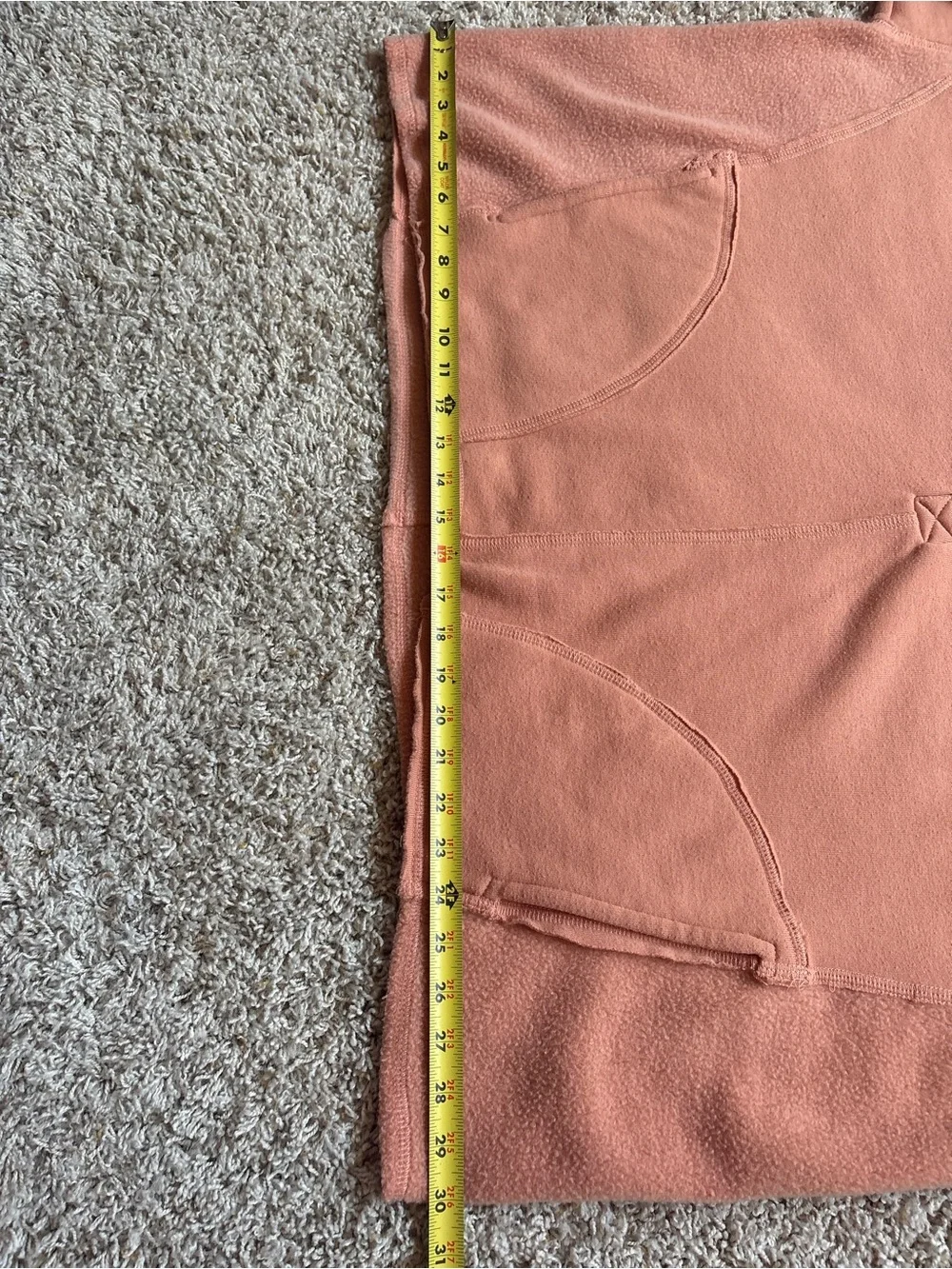 Free People Beach Oversized Comfy Sweatshirt Sz M Orange/Peach/Tan